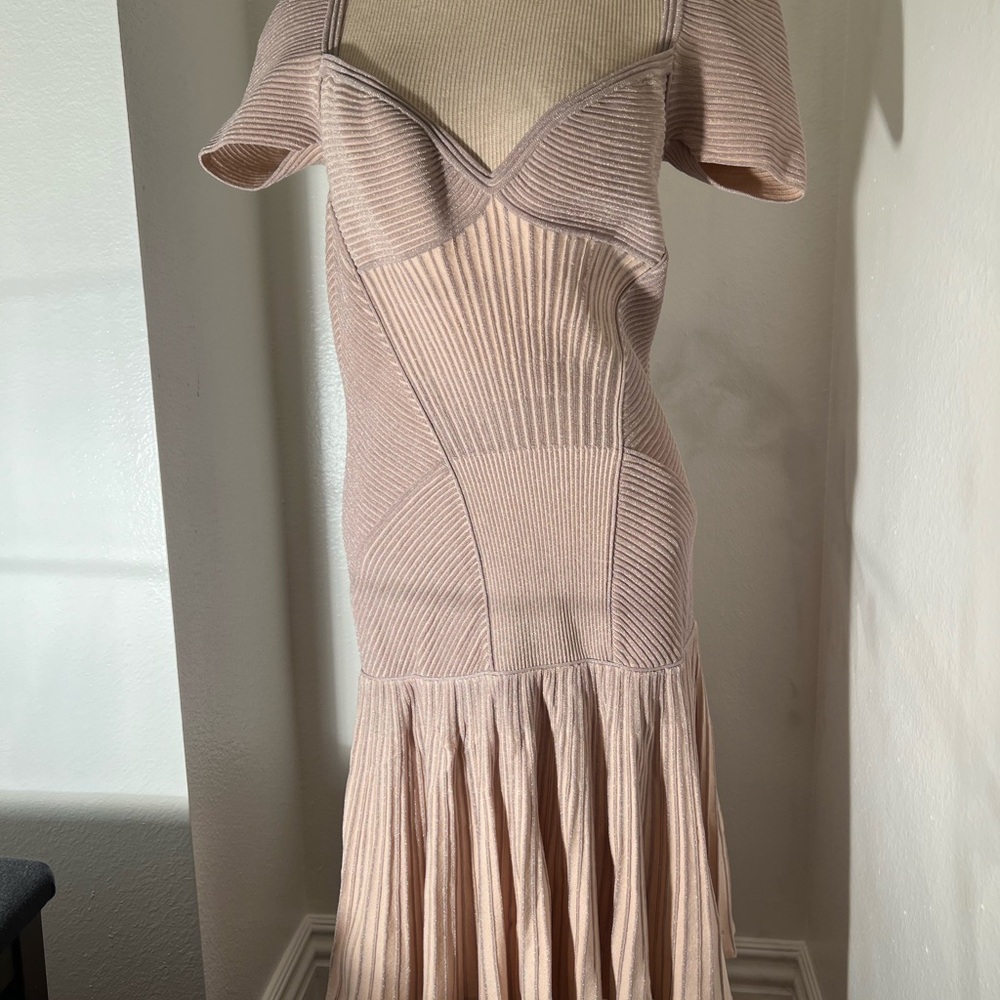Alexander McQueen Beige Midi Dress